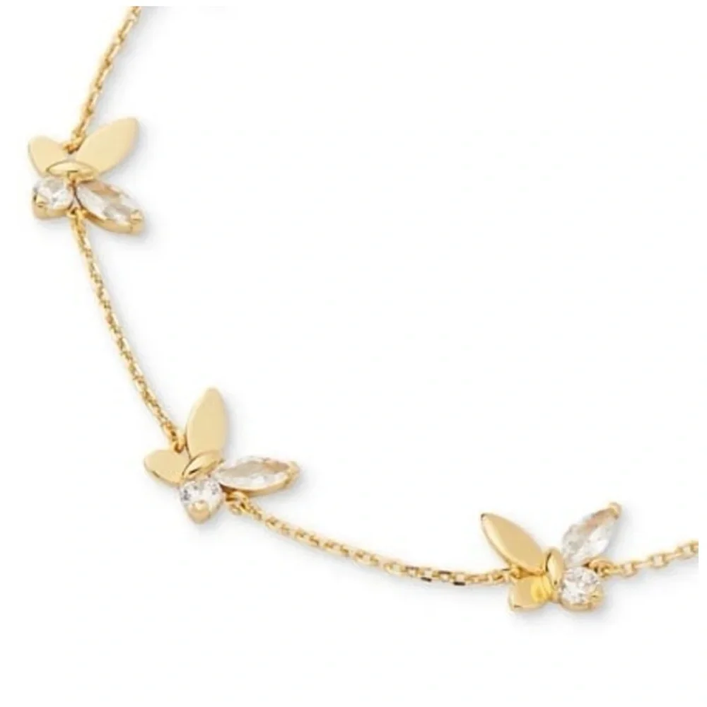$78 Kate Spade Social Butterfly Bracelet gold/clear - Picture 3 of 6